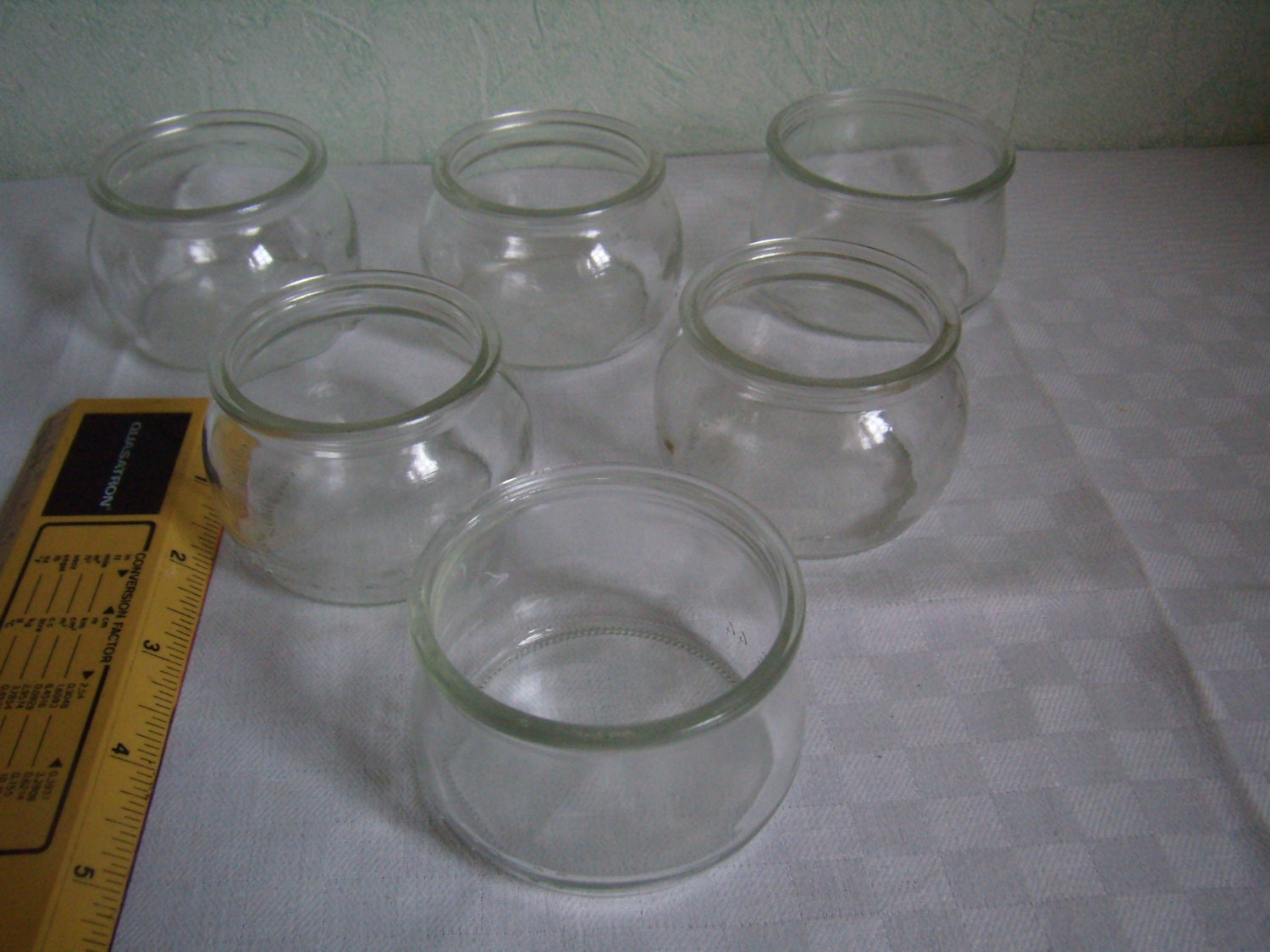 French 6 jars glass jar yogurt for crafts-DIY Christmas