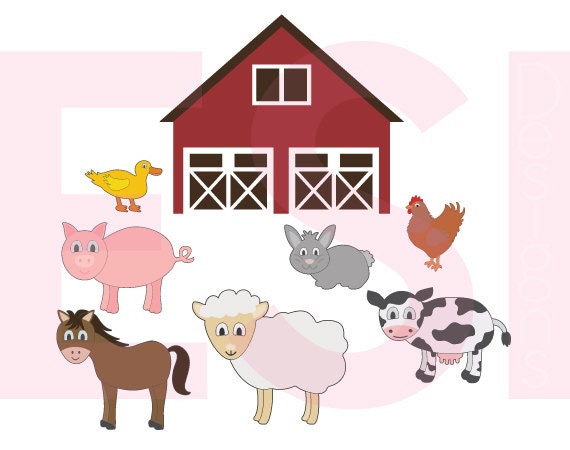 Farm Animals svg SVG DXF Eps PNG files for use with
