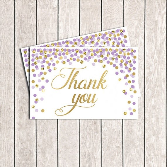 4x6 Thank You Cards Printable Girl Birthday Thank You Cards