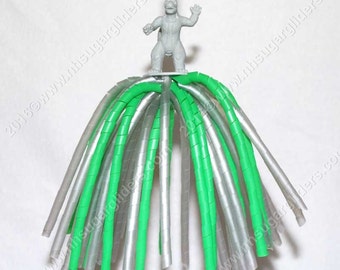 Sugar Glider Dangler Reset Toy - Godzilla - Green & Silver - Monster Series