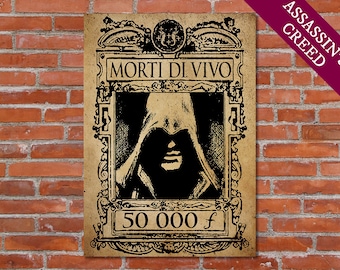 PRINTABLE Assassin's Creed Poster Morti di Vivo - Assassins Creed Art Assassins Creed Print Assassins Creed Deco Assassins Creed Artwork