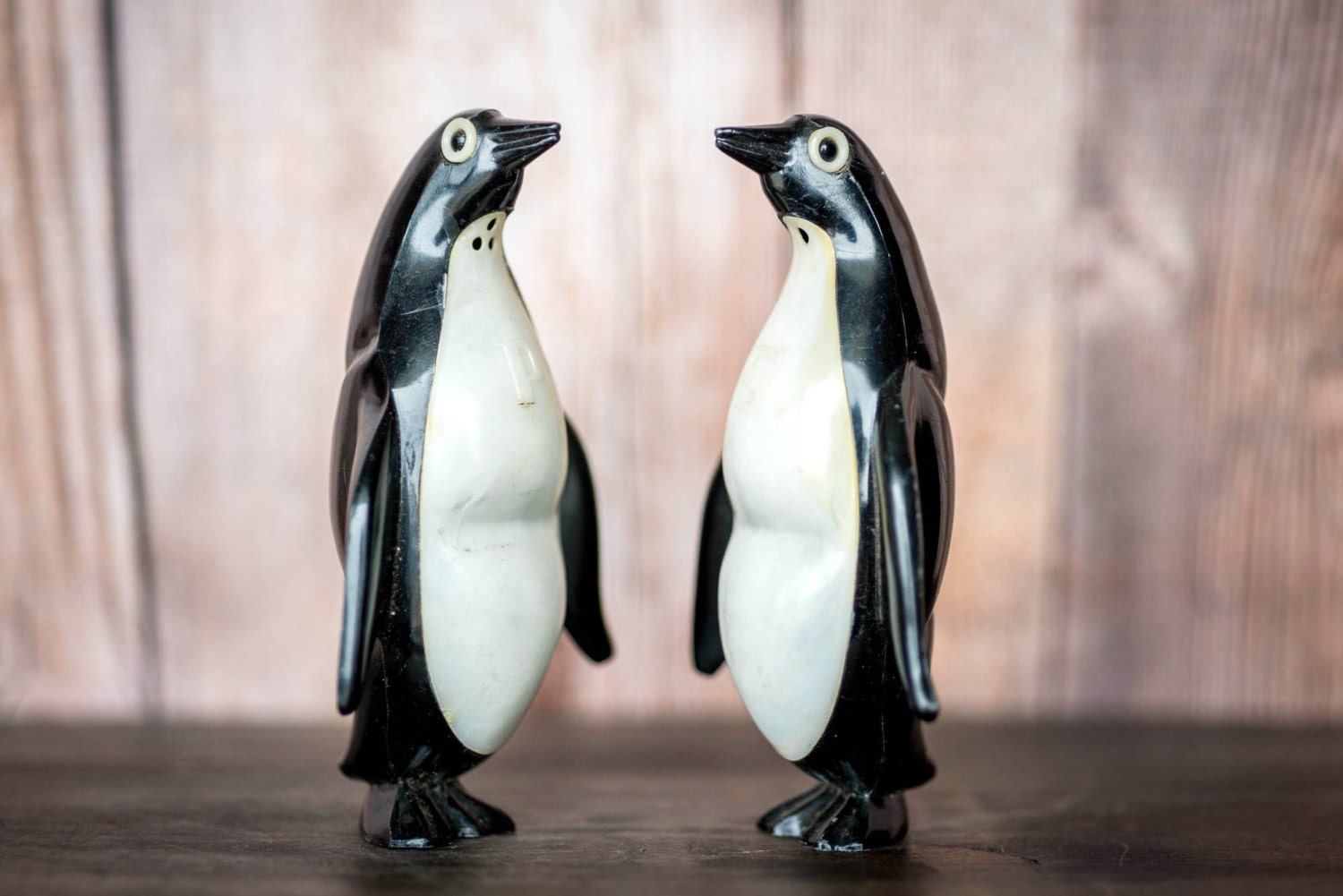 Vintage Penguin Salt and Pepper Shakers Penguin Plastic