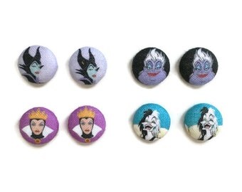 Villain Earrings Disney Inspired Maleficent Earrings Ursula Earrings Evil Queen Earrings Cruella Deville Earrings