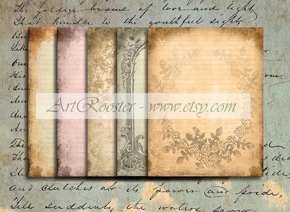 Digital Scrapbook Paper Writing Paper Letter Paper Printable