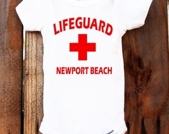 Personalized Lifeguard Beach Onesie Bodysuit