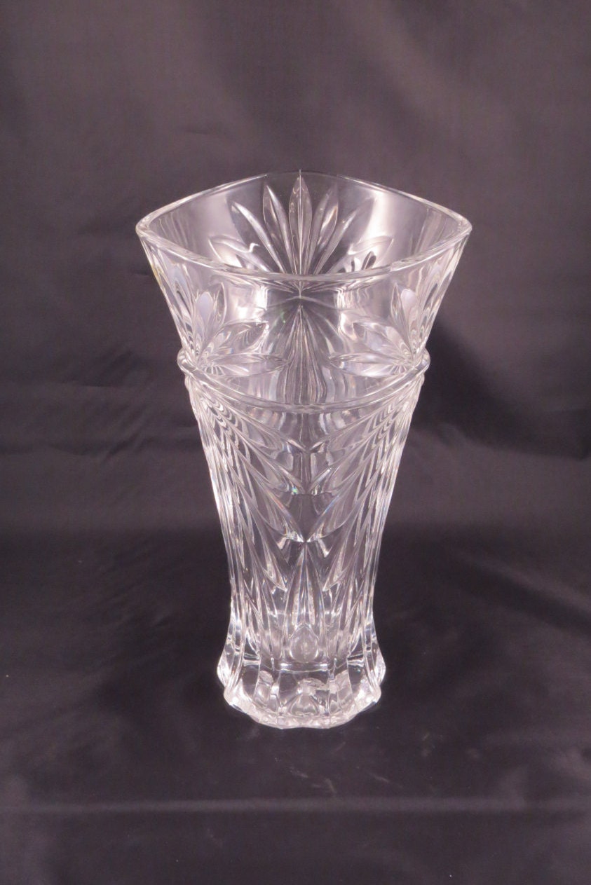 Italian Large Lead Crystal Glass Flower Rose Vase by RCR Royal Crystal ...