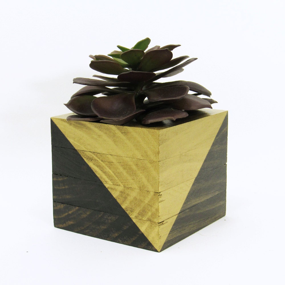 Succulent Planter Wood Planter Modern Planter Indoor