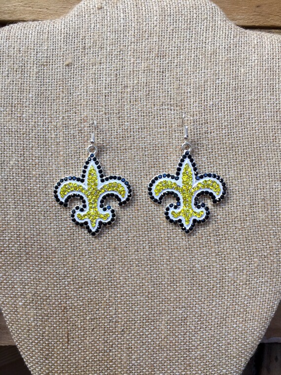 New Orleans Saints Earrings Women Football Statement