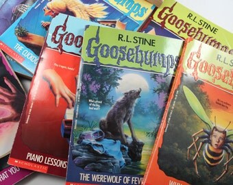 TAKE A CHANCE! Three random Goosebumps books by R.L. Stine - 1990s, spooky, young adult, teen horror, vintage - I choose, you shiver!