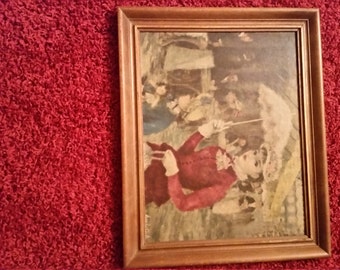 old nineteeth century painting signed Huldah an artist
