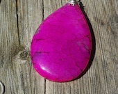 Pink Dragon Vein Agate Stone Pendant on a Sterling Silver Chain ~ Agate Necklace ~ Dragon Vein Stone Necklace ~ Natural Stone ~ Gift for Her