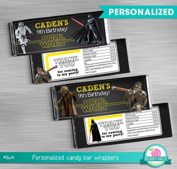 Star Wars Candy Bar Wrapper Print Yourself by berryniceprintables