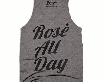 Rose All Day Tank Top - Funny Tank Top - Work Out Tank - Funny Fitness Tank