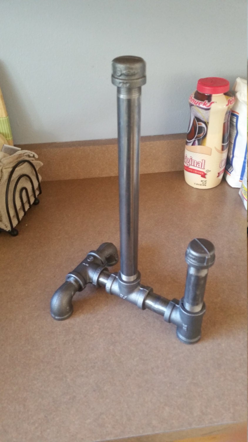 Industrial Pipe Paper Towel Holder Chic Decor Loft Style