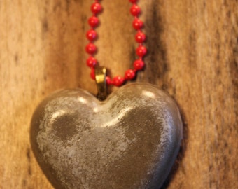 Concrete HEART necklace PENDANT