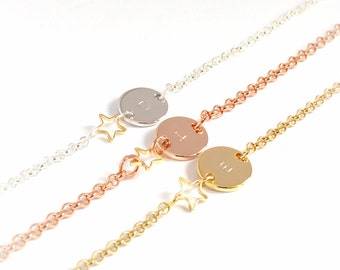 Philip Jones Bracciale Iniziale Amicizia Lettera B Con Cristalli Zircondia - Placcato Argento
