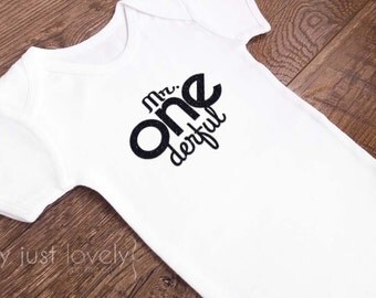 Boys First Birthday Shirt, Boys 1st birthday shirt, DIY, Iron On Transfer, Mr. One derful, 1st Birthday Boy Outfit, First Birthday Shirt