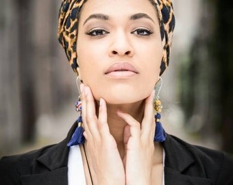 African clothing, baby headwrap, Head wrap, African head wraps, Ankara head wraps, African fabric, Leopard print fabric, African headband