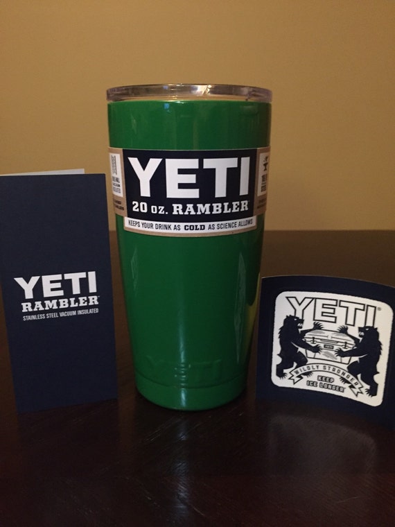 YETI Rambler 20oz Kelly Green Powder Coated by CarolinaGraceAndCo