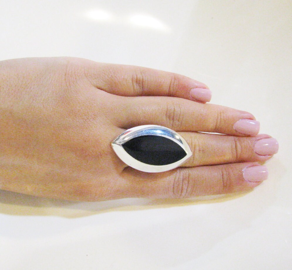 Silver Statement Ring Sterling Silver Ring by IrisSilverJewelry