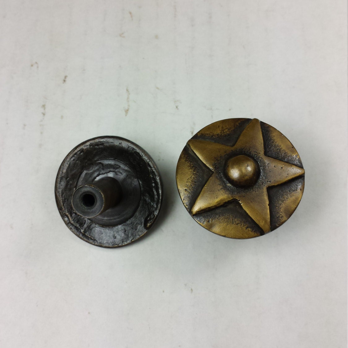 4 Solid Brass Star Knobs SKN122 from GadoGadoLtdEdition on Etsy Studio