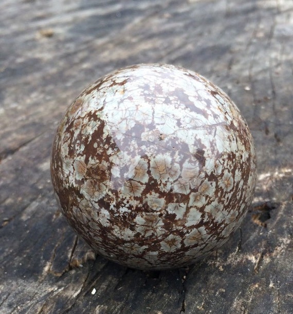 Natural Brown Snowflake Jasper Crystal Sphere