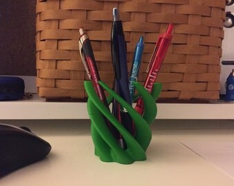 Desk Pen Holder, 3D Printed Decor