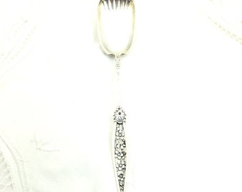 Antique Sterling Silver Sugar Spoon, Whiting Sterling Silver, Delicate Sugar Spoon, Tiny Floral Pattern, Elegant Sugar Spoons
