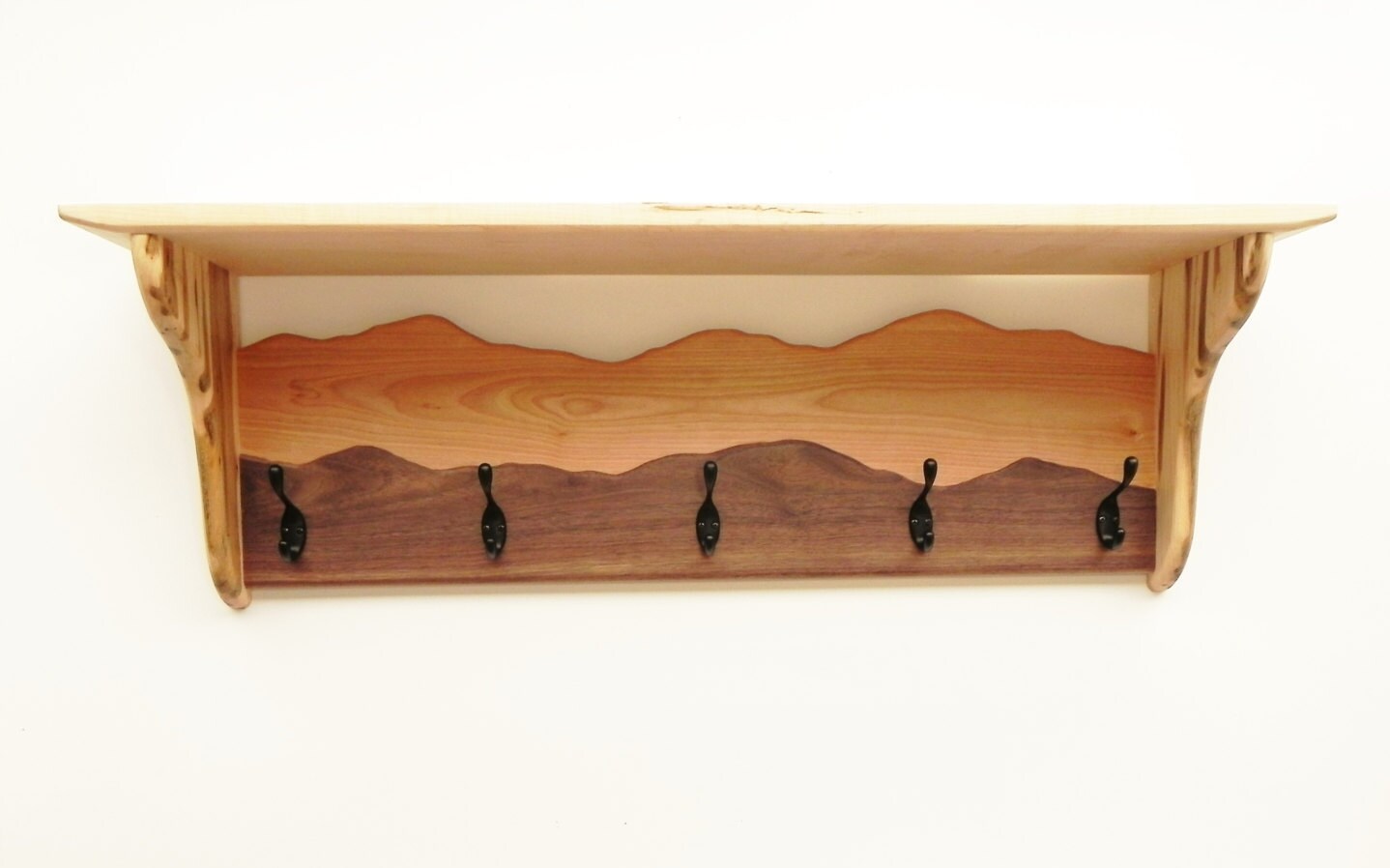 Coat Rack Hanging Coat rack hanger with a shelf Sugar maple Ambrosia maple Cherry 75 Coat Rack Hanging Coat rack hanger with a shelf Sugar maple Ambrosia maple Cherry 75