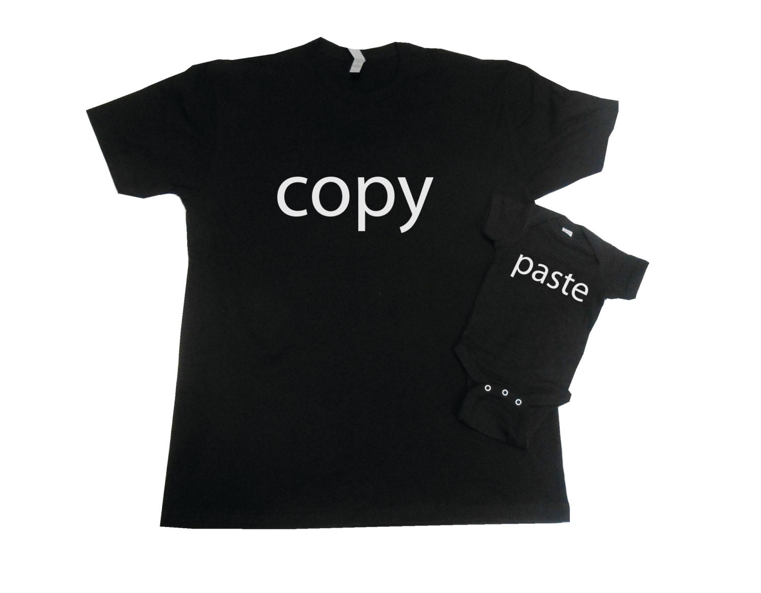 Copy Paste Shirt Set Fathers Day Tees Father Son Shirts