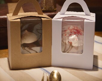 5 single cupcake boxes, cupcake boxes, muffin box, cupcake box for 1, cute cupcake box, cupcake packaging, muffin packaging, cupcake gift