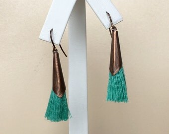 Pick Color/ Antique Copper/ Mini Tassel/ Earring