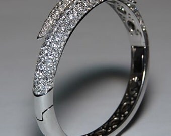 Ring 14 k White Gold with diamonds 2.20 CT
