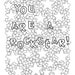 You are loved coloring page