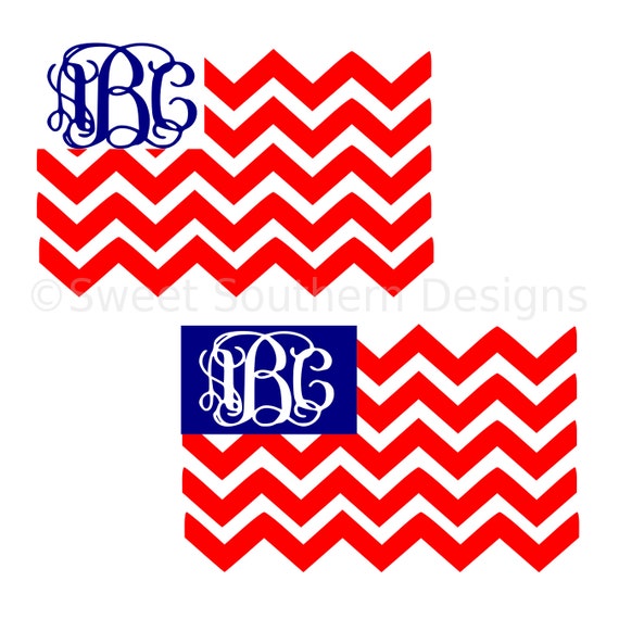 Download Monogram chevron American flag fourth of July Memorial Day SVG