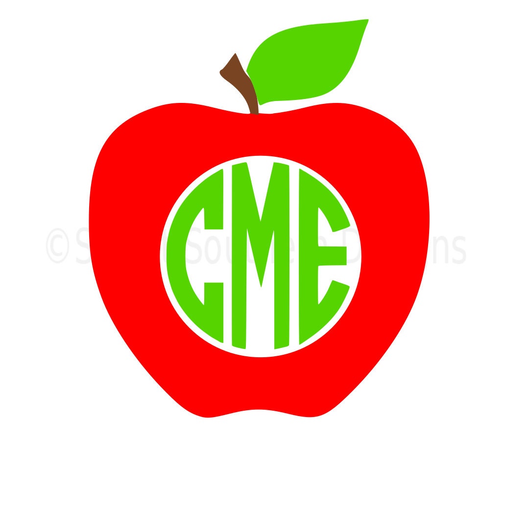 Download Apple monogram SVG instant download design for cricut or