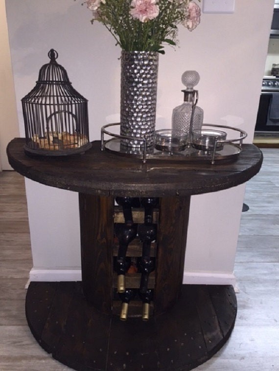 Items similar to Reclaimed Wooden Cable Spool Wine Bar 