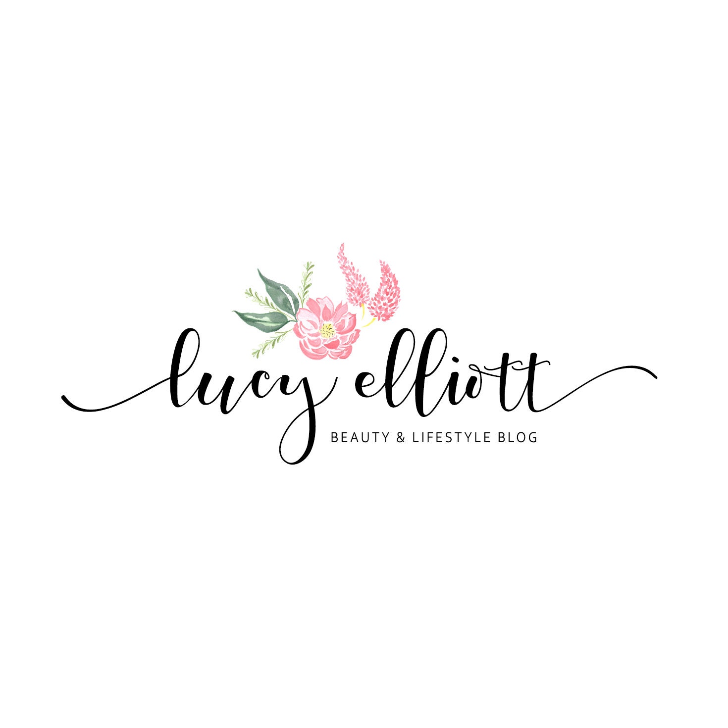 Premade Logo / Blog Header Design / Branding Simple Floral