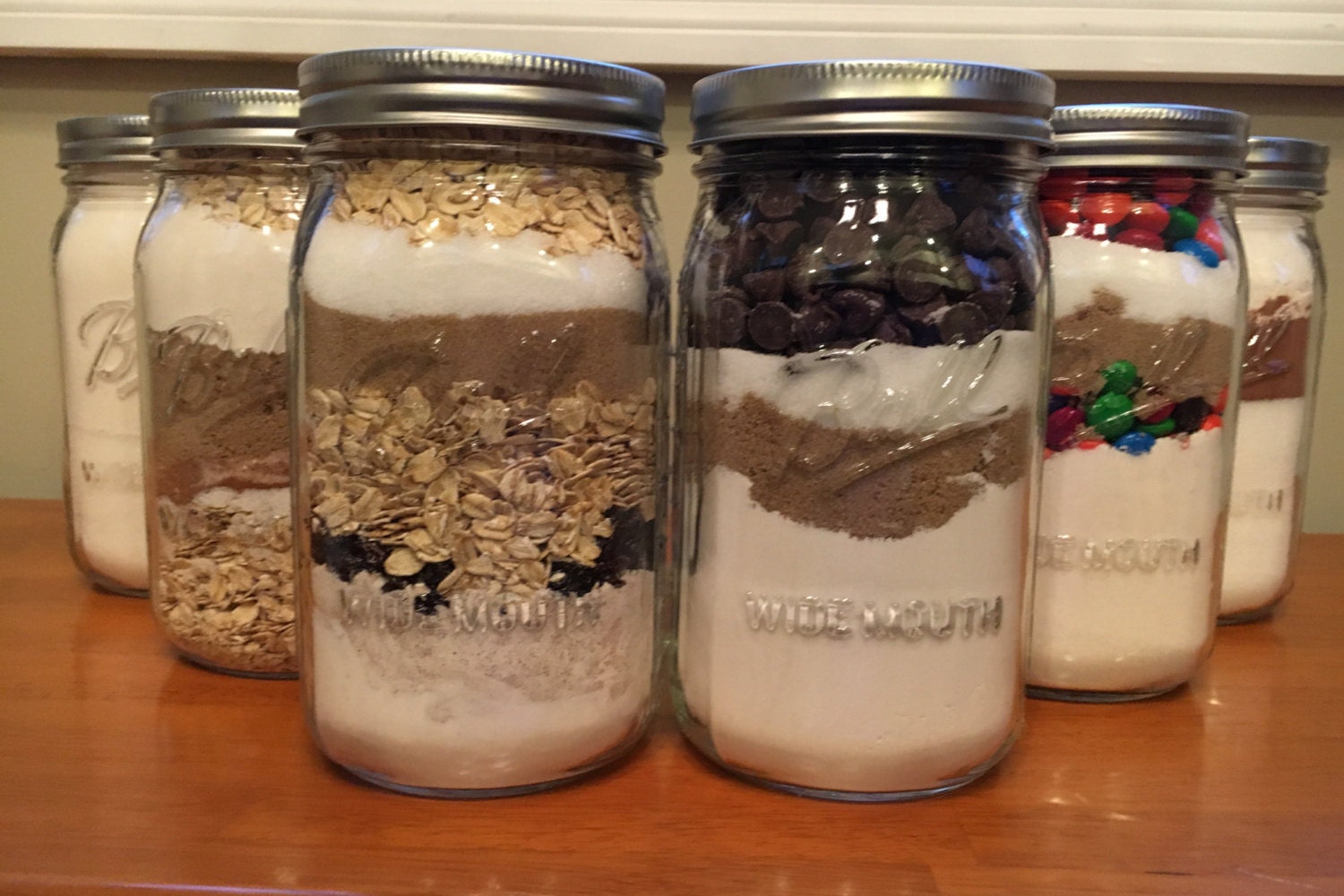 Custom Mason Jar Cookie Mix Perfect for Party Favors