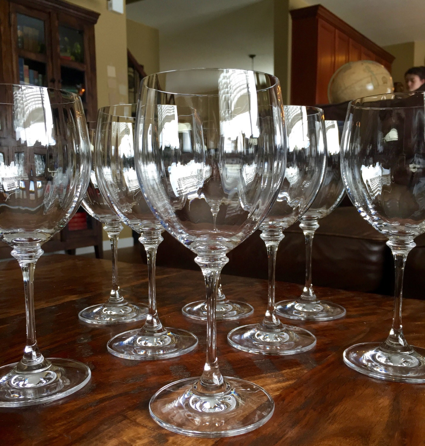 Mikasa Crystal Water Goblets in the Stephanie Pattern set of