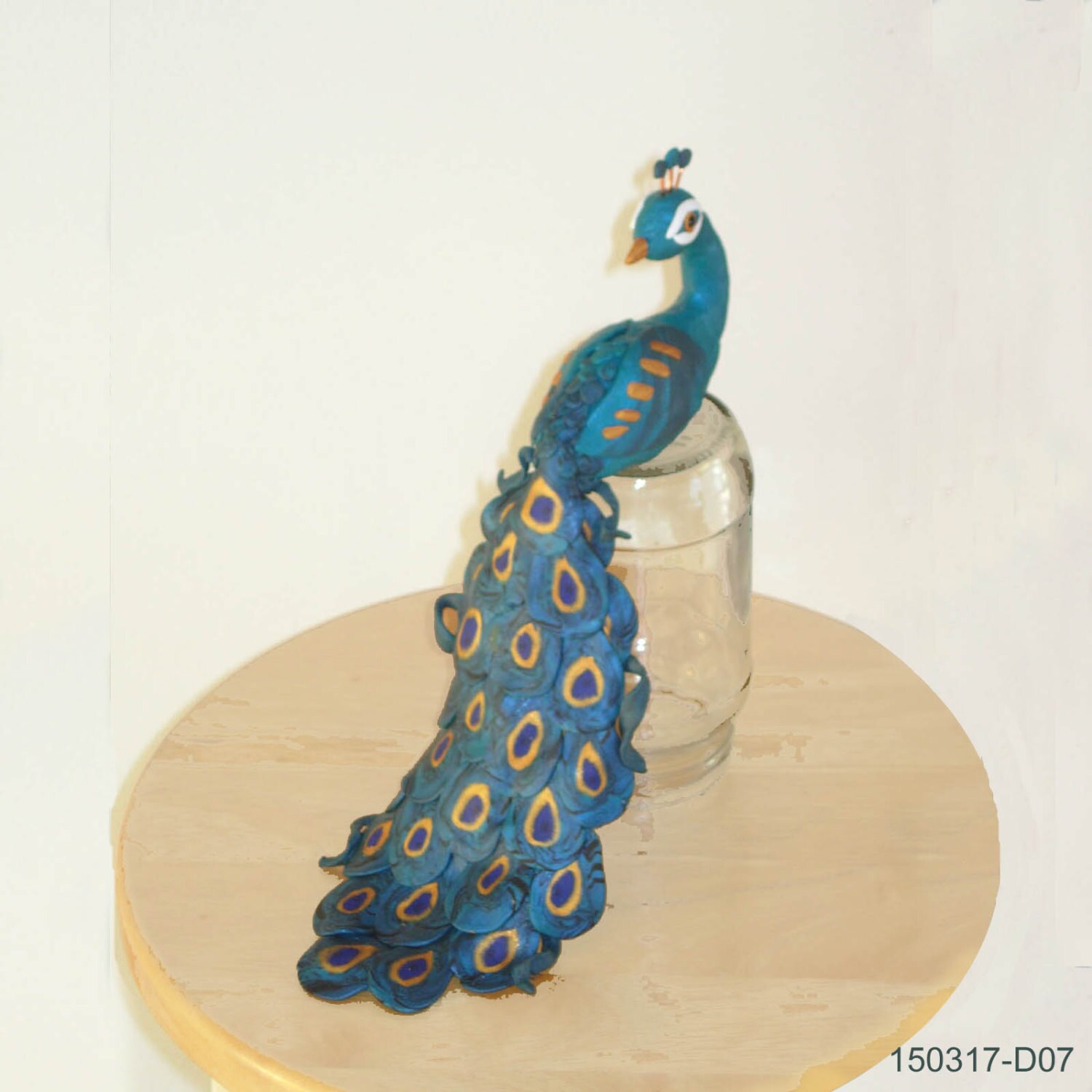 Peacock Cake Topper Single Made to order by MatirPutul on Etsy