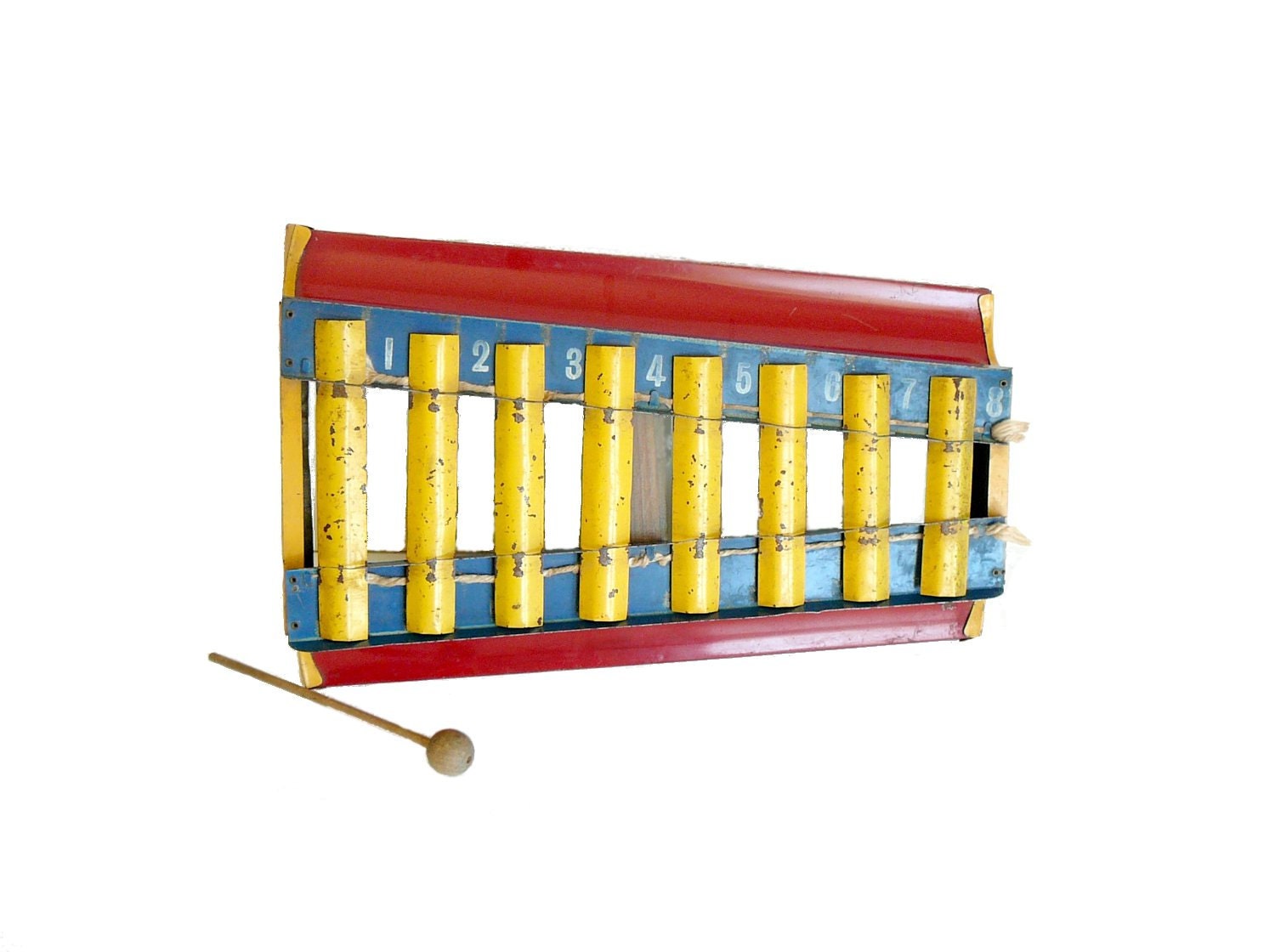 Vintage Tin Toy Xylophone Southwestern Decal Kids Room Wall