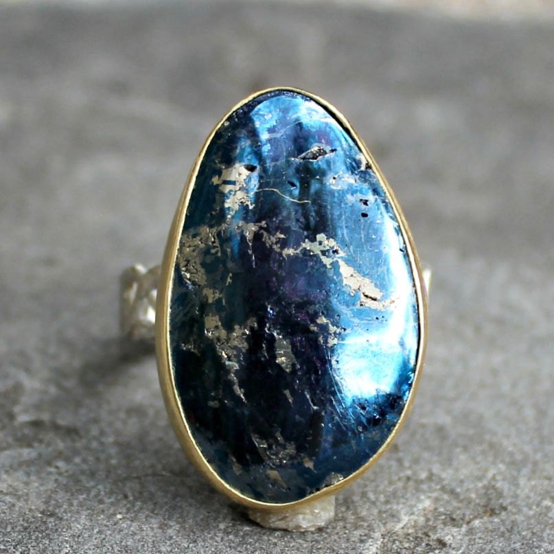 Covellite Ring Montana Covellite Blue Stone Ring