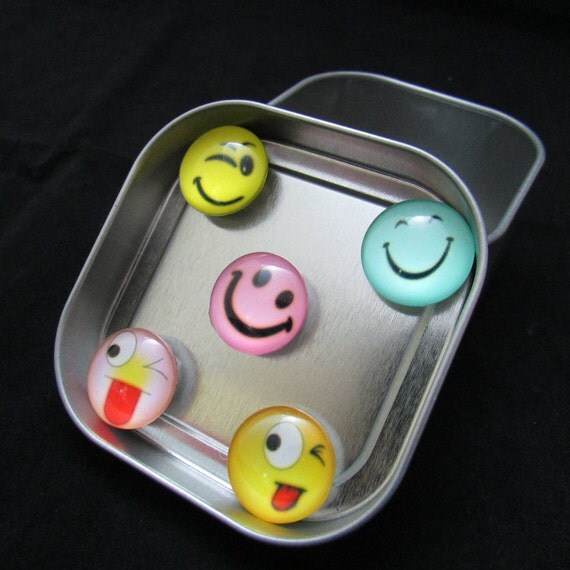 Items similar to Emoji set of 5, smiley face silly