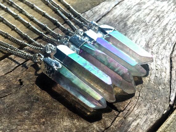 Angel aura crystal necklace Gifts under 25 Top seller Popular