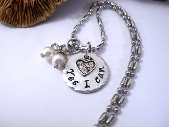 Hand Stamped Jewelry Inspirational Words Jewelry Affirmation