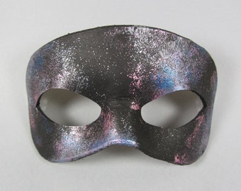 Nebula Pink and Purple Leather Masquerade Mask