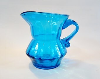 Vintage Modern Pitcher AQUA Color 1970s 1 Quart