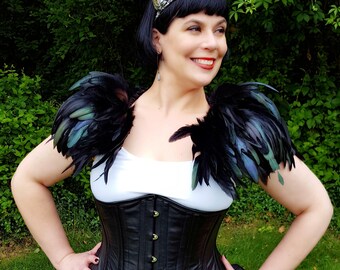 Iridescent Feather Capelet - One Size