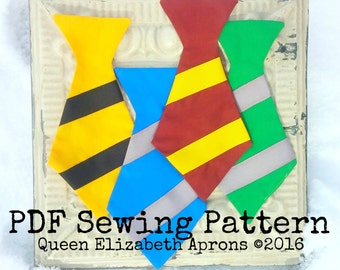 Harry POTTER Tie Party Favor Pdf SEWING PATTERN. Gryffindor Hufflepuff Ravenclaw Slytherin Dress up Costume Birthday Play. Child Teen Adult